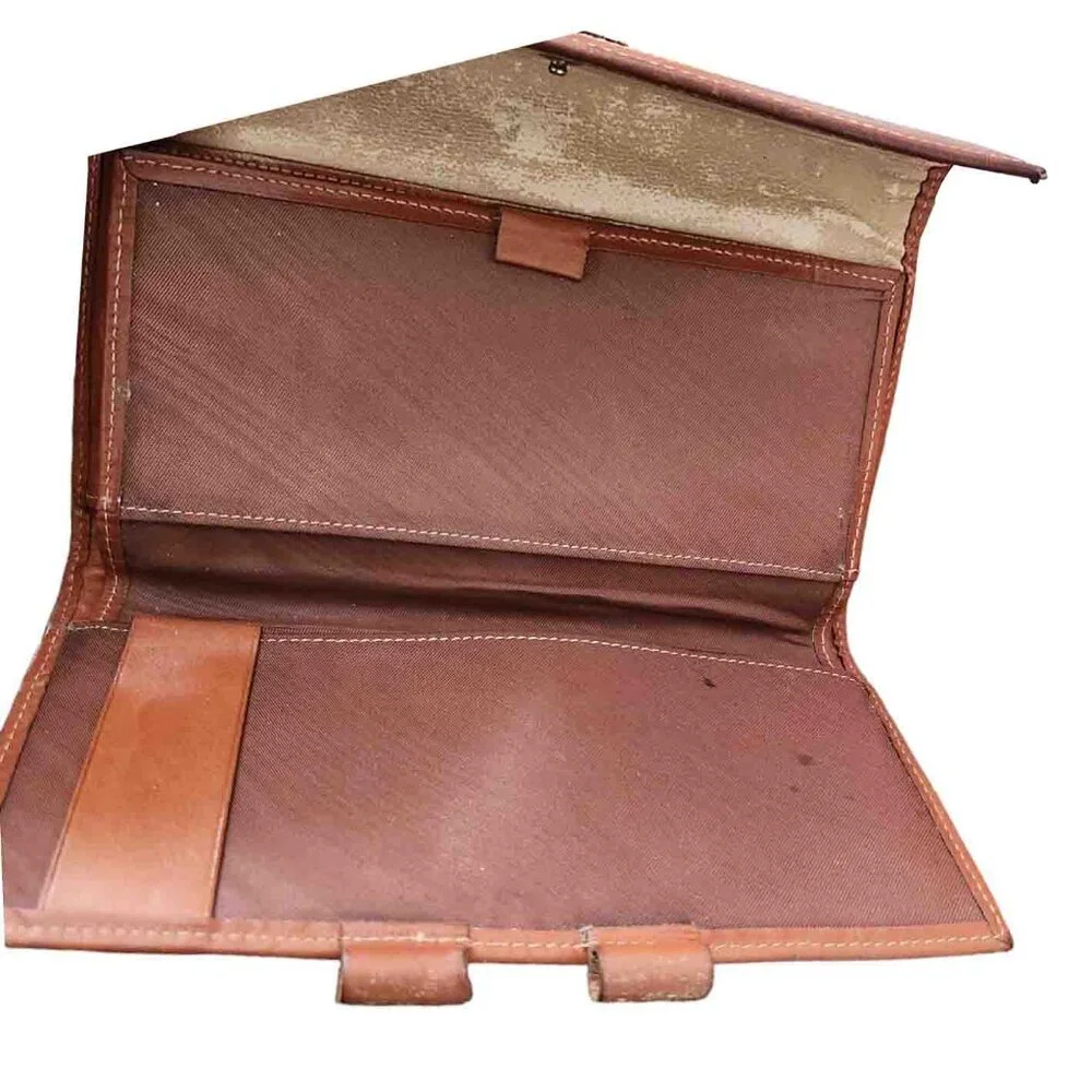 VTG Dooney & Bourke All Weather Leather Trifold Checkbook Wallet Clutch - Picture 10 of 13